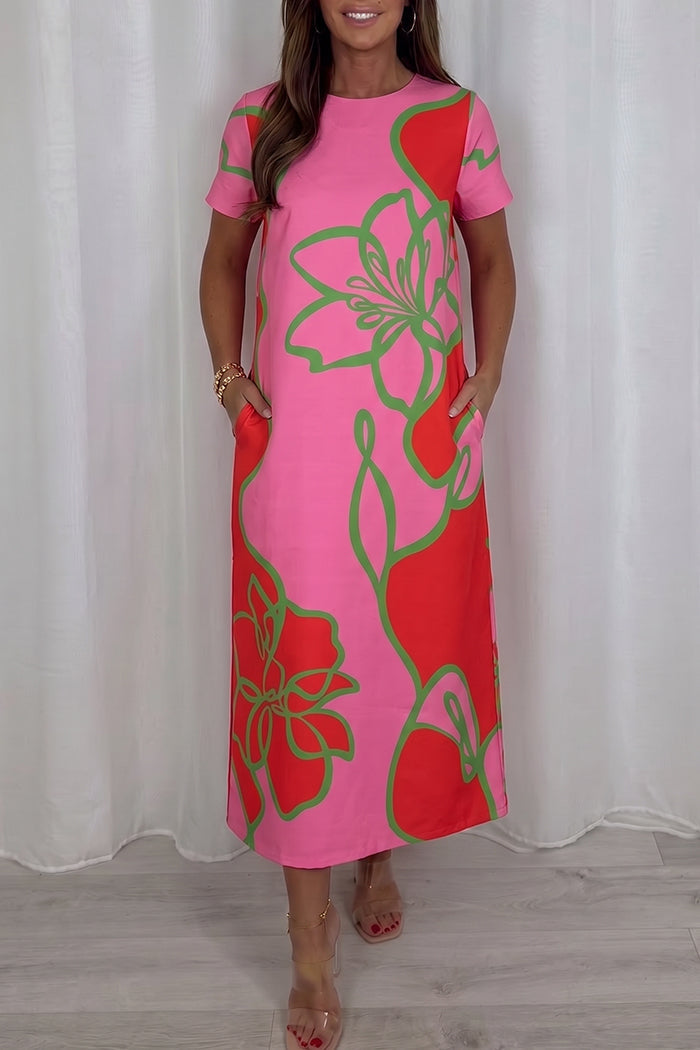 Floral Pocketed Maxi Dress