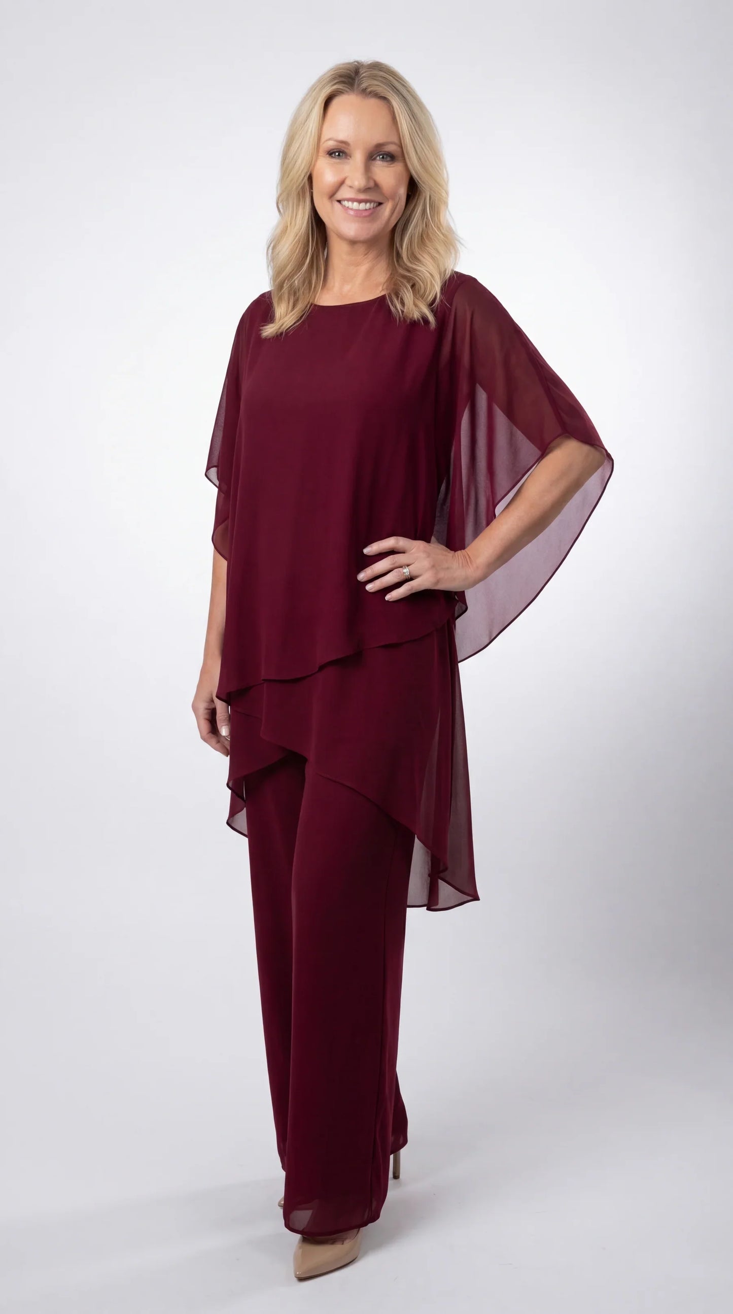 Kimmy | Draped Top with Palazzo Pants
