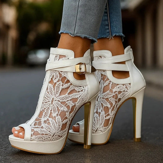 ALESSIA LACE HEELS