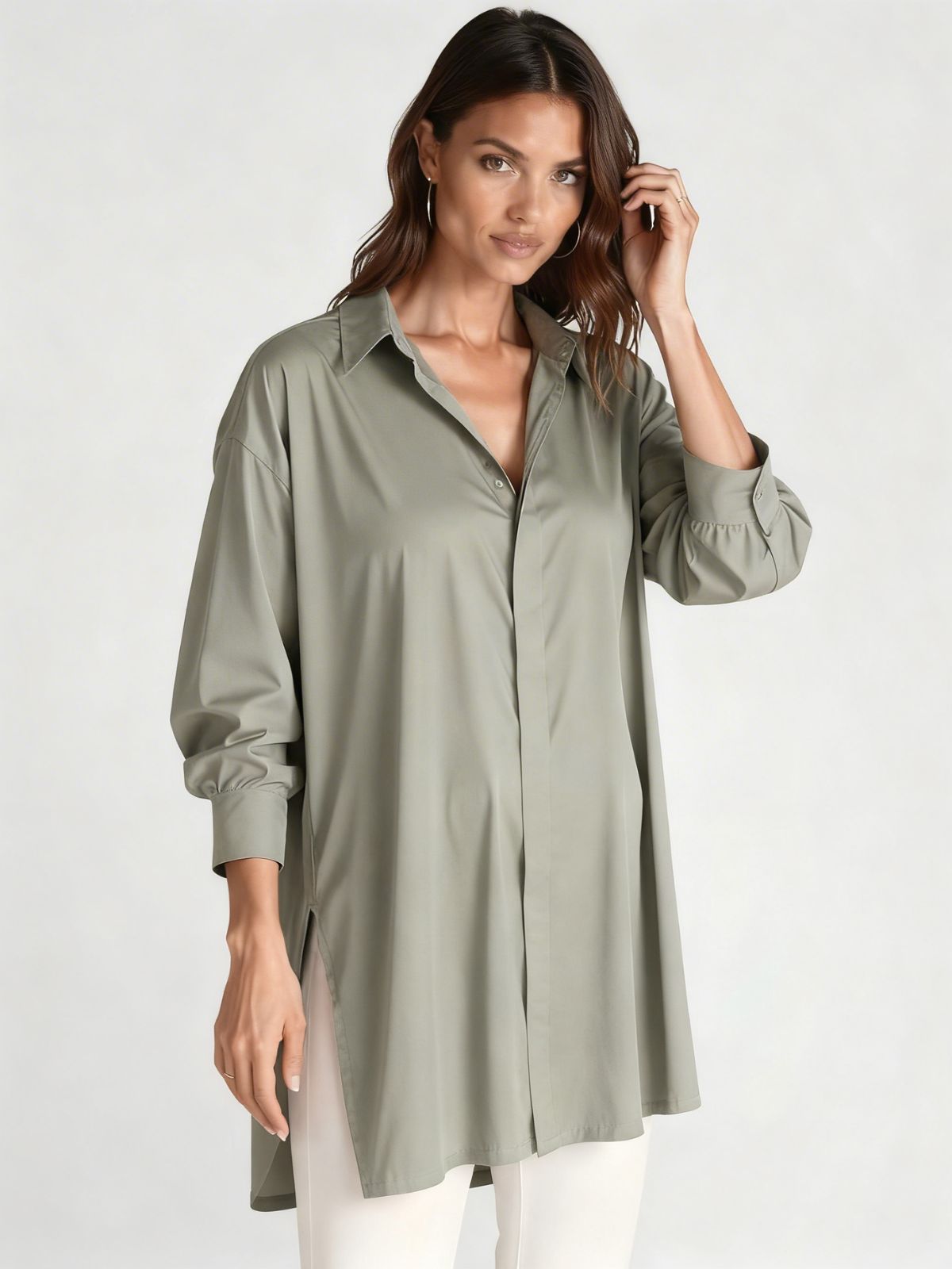 Oversized Shirt Dress
