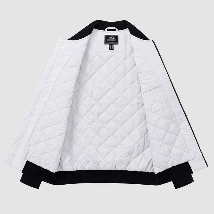 Men's Winter Bomber Jacket, Quilted & Windproof Zip-Up Coat