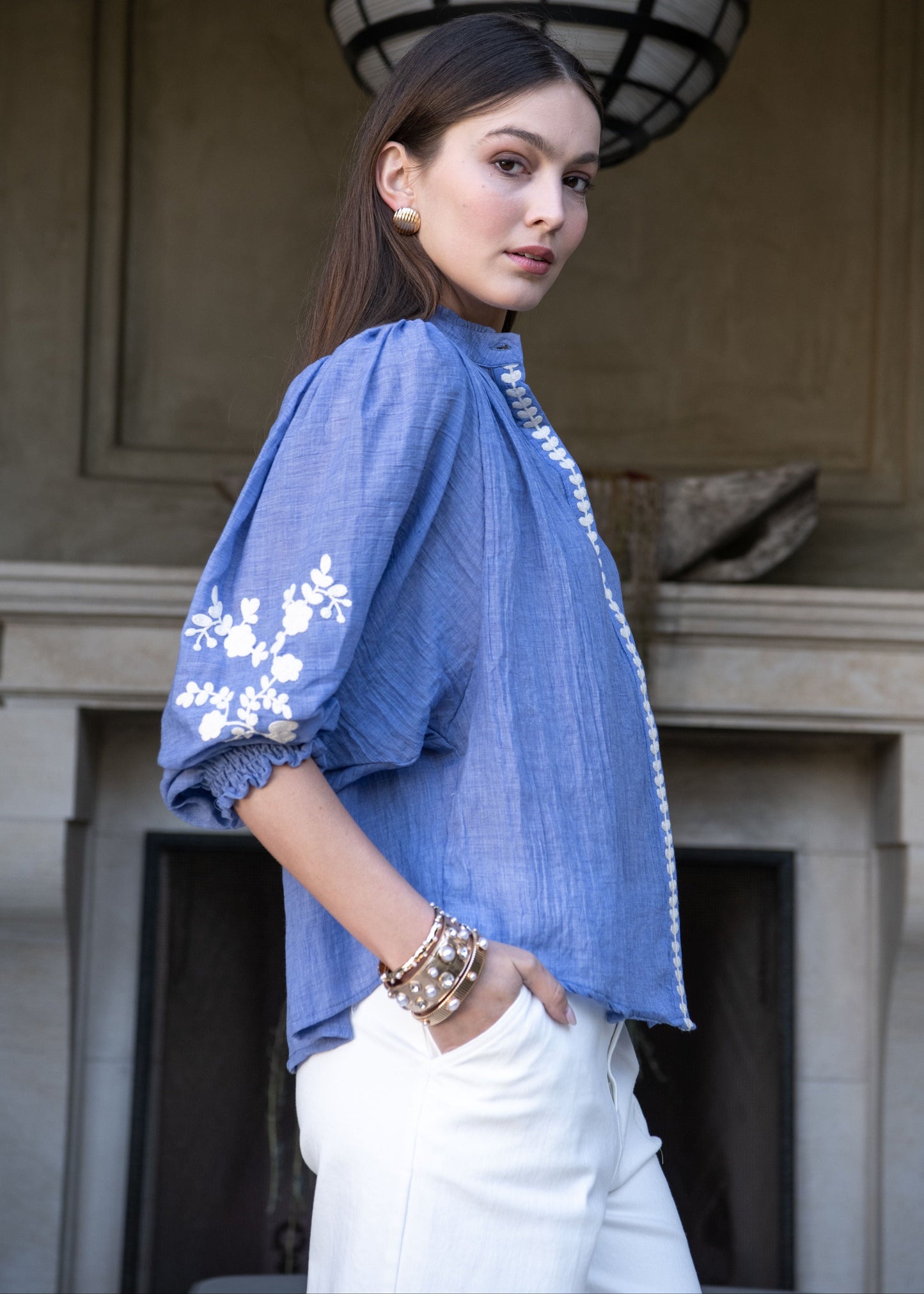 Florence Embroidered Top