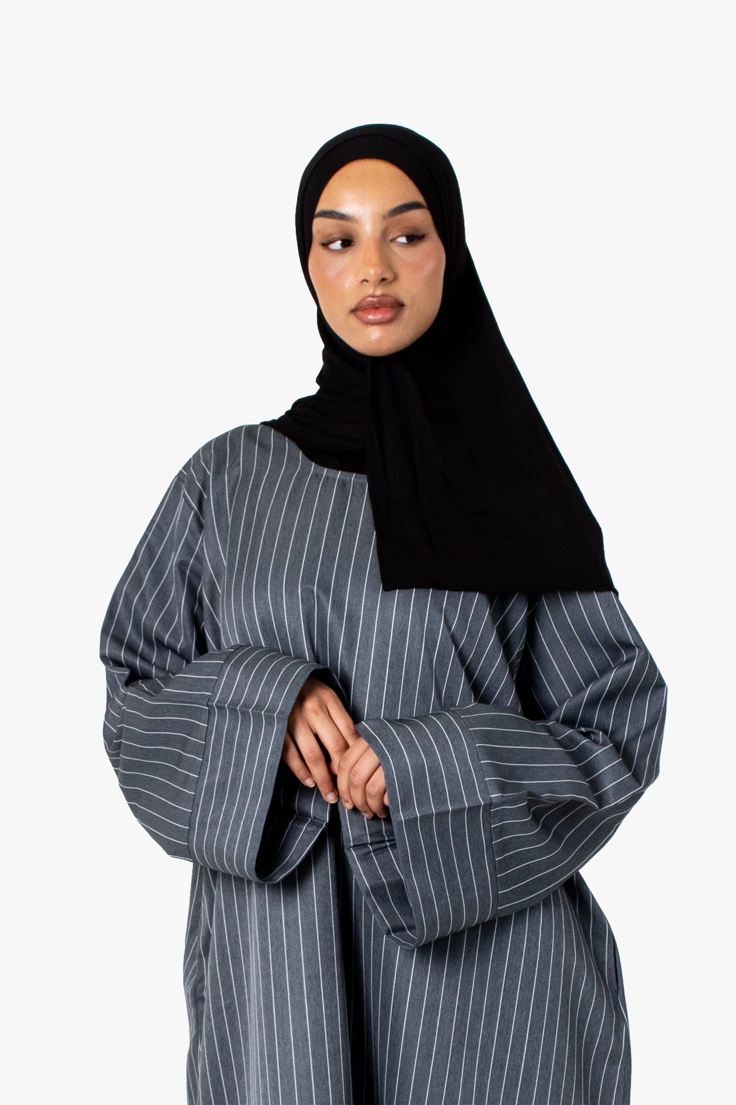 Striped Cotton-Blend Kimono