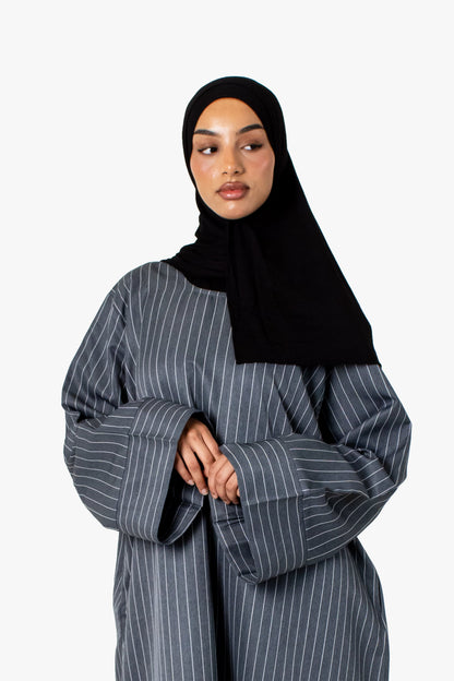 Striped Cotton-Blend Kimono