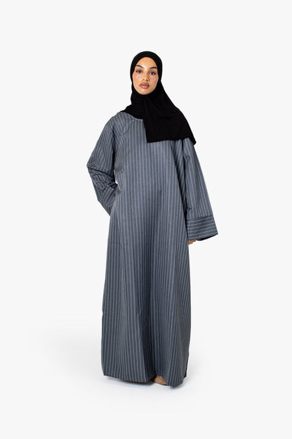 Striped Cotton-Blend Kimono