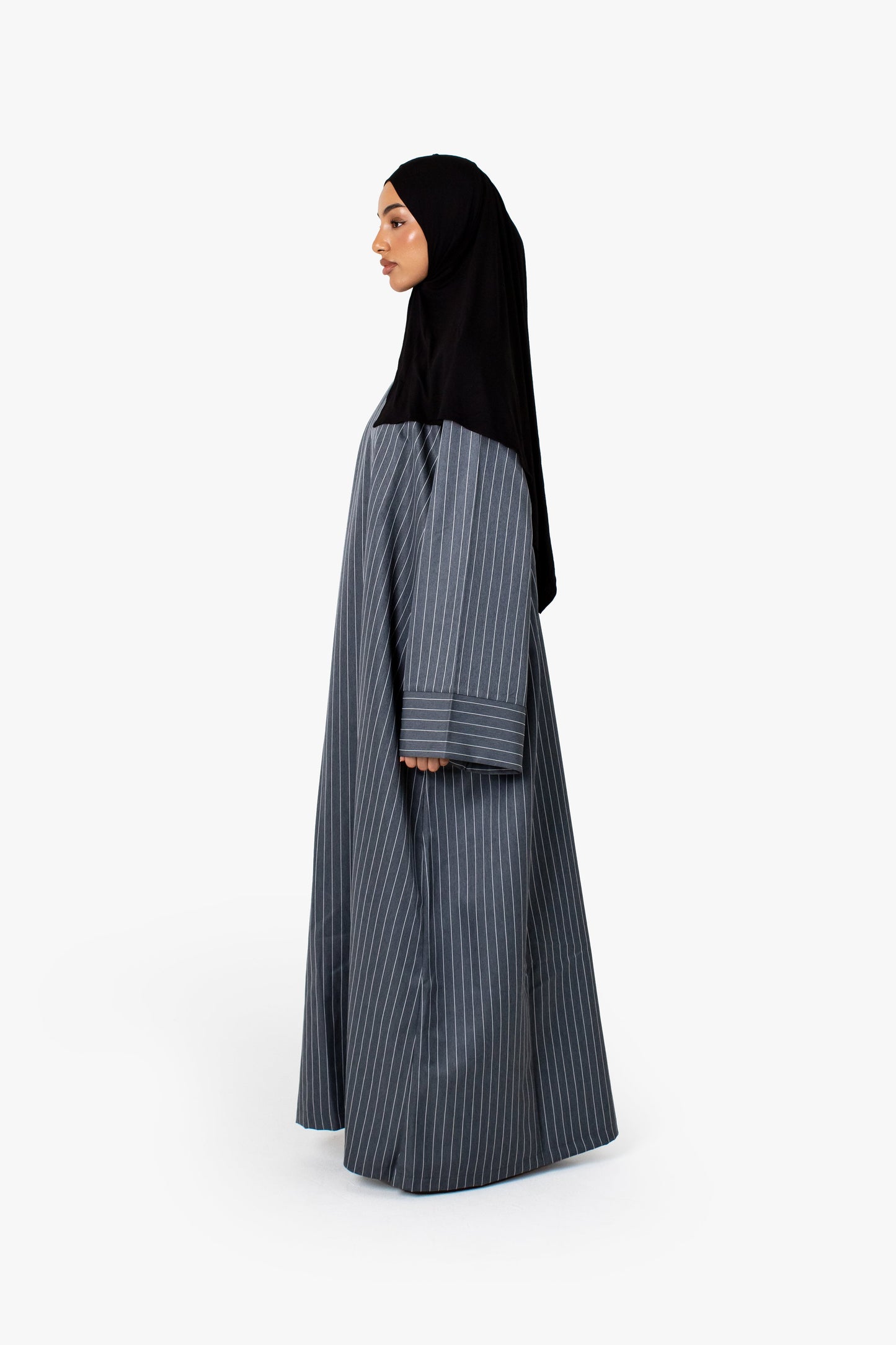 Striped Cotton-Blend Kimono