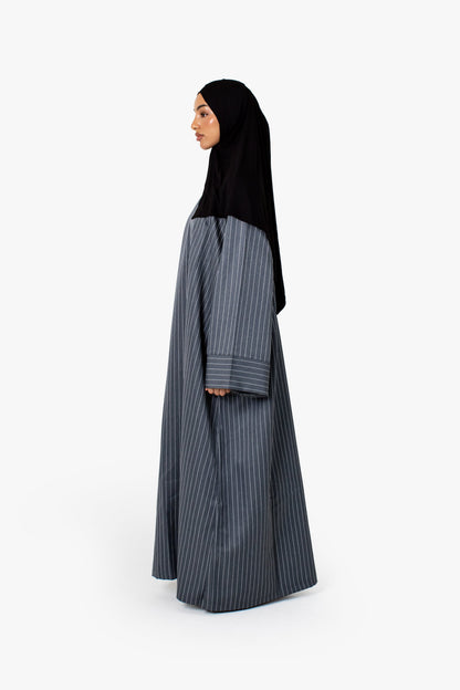 Striped Cotton-Blend Kimono