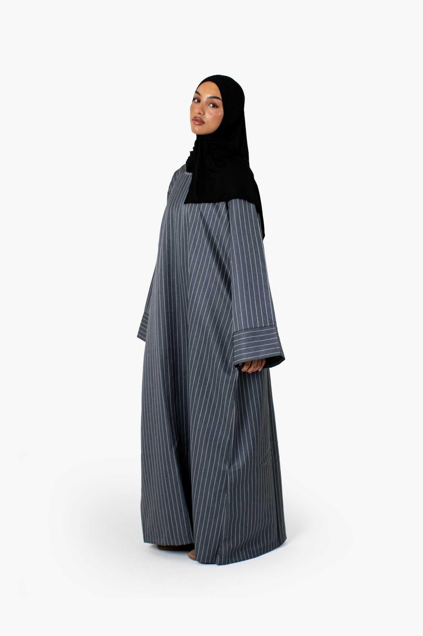 Striped Cotton-Blend Kimono