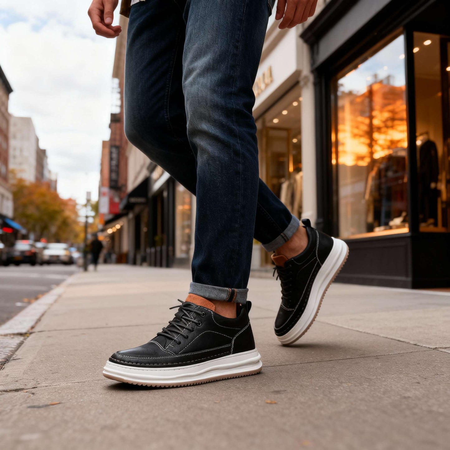 Dawson Leather Trainer