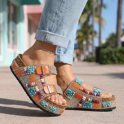 Coralie Beaded Slides