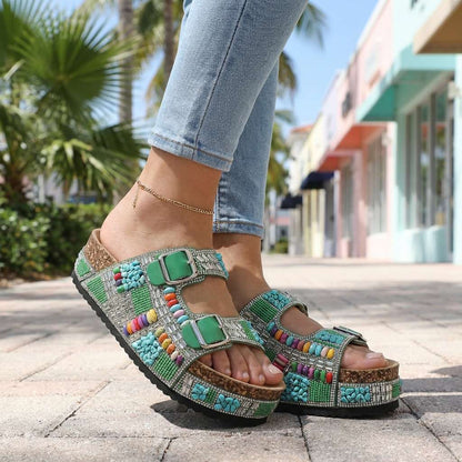 Coralie Beaded Slides