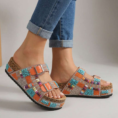 Coralie Beaded Slides