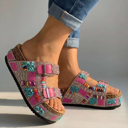 Coralie Beaded Slides