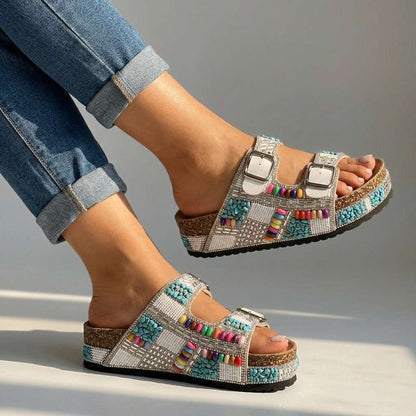 Coralie Beaded Slides