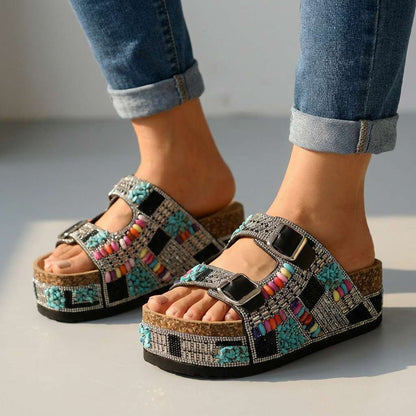 Coralie Beaded Slides