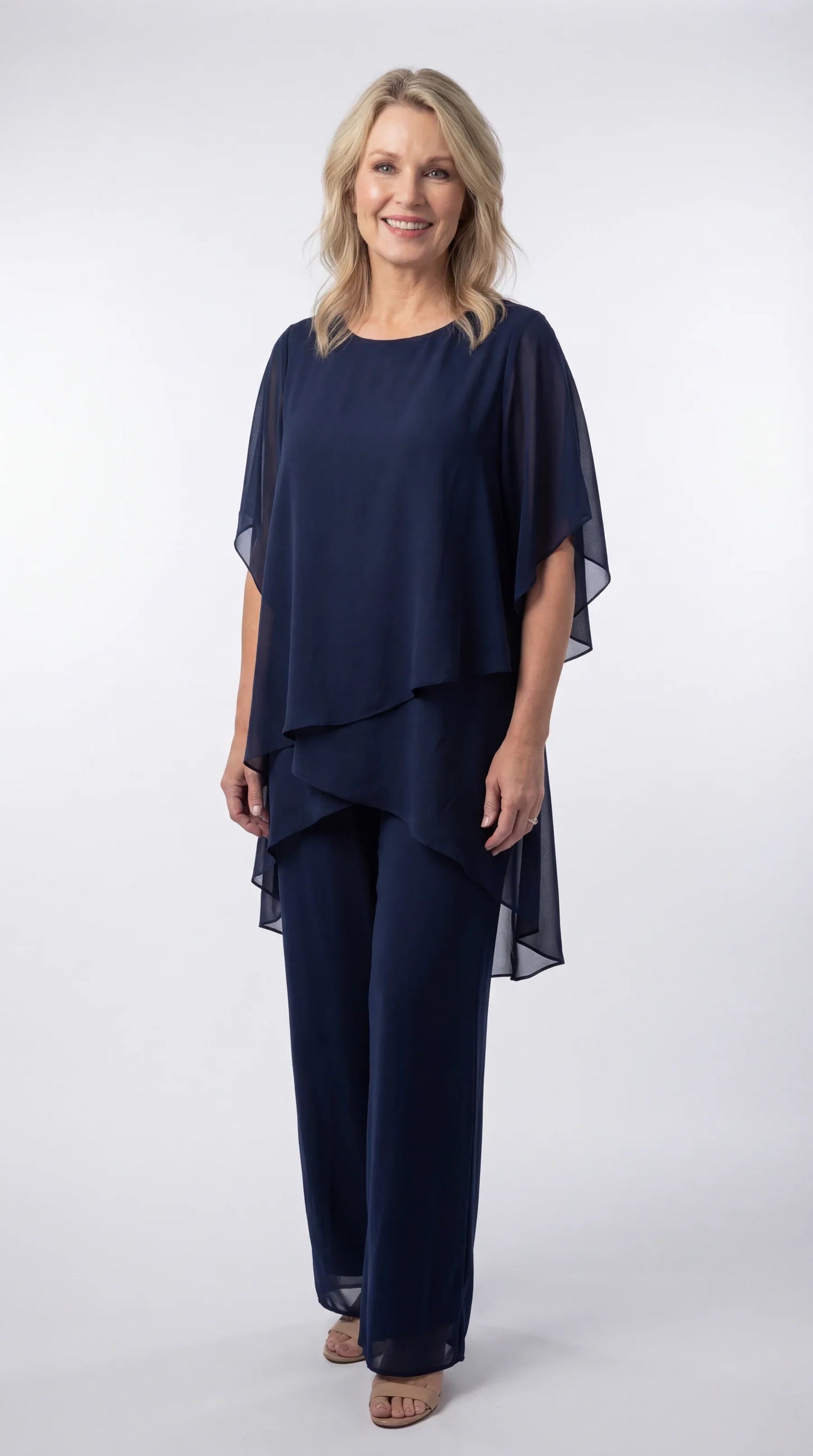 Kimmy | Draped Top with Palazzo Pants