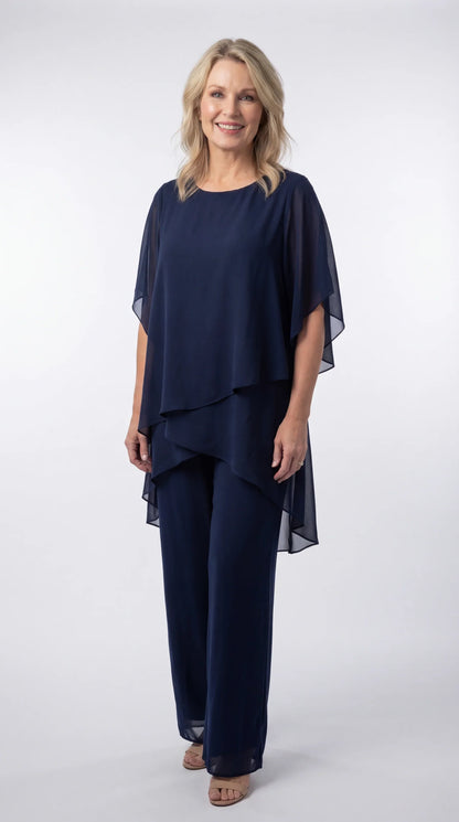 Kimmy | Draped Top with Palazzo Pants