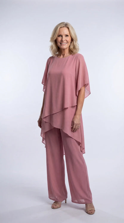 Kimmy | Draped Top with Palazzo Pants