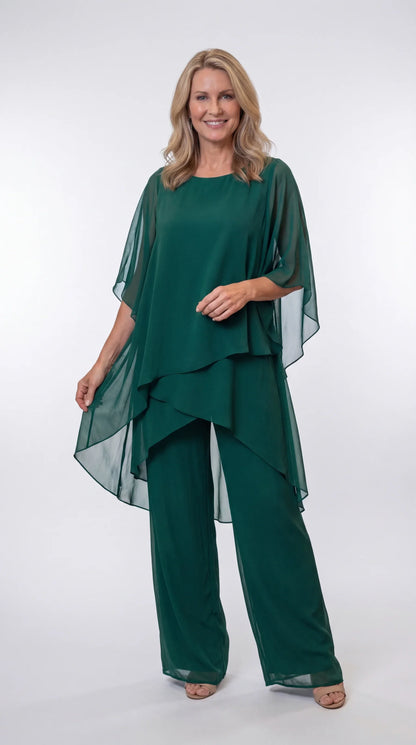 Kimmy | Draped Top with Palazzo Pants