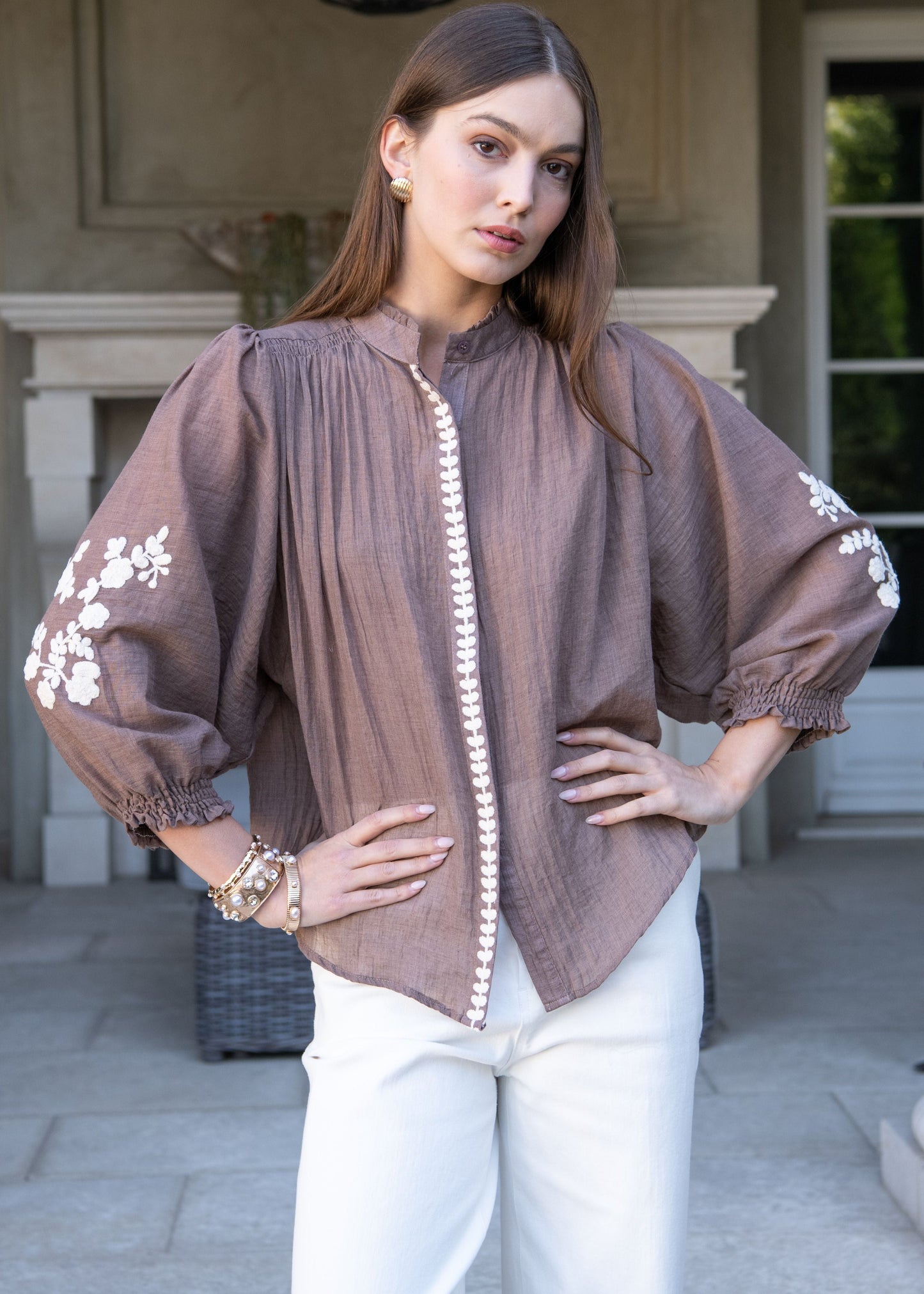 Florence Embroidered Top