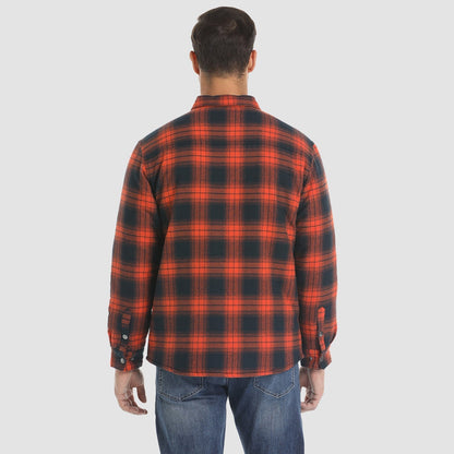 Men's Quilted Flannel Jacket - Warm Winter Padded Shirt
