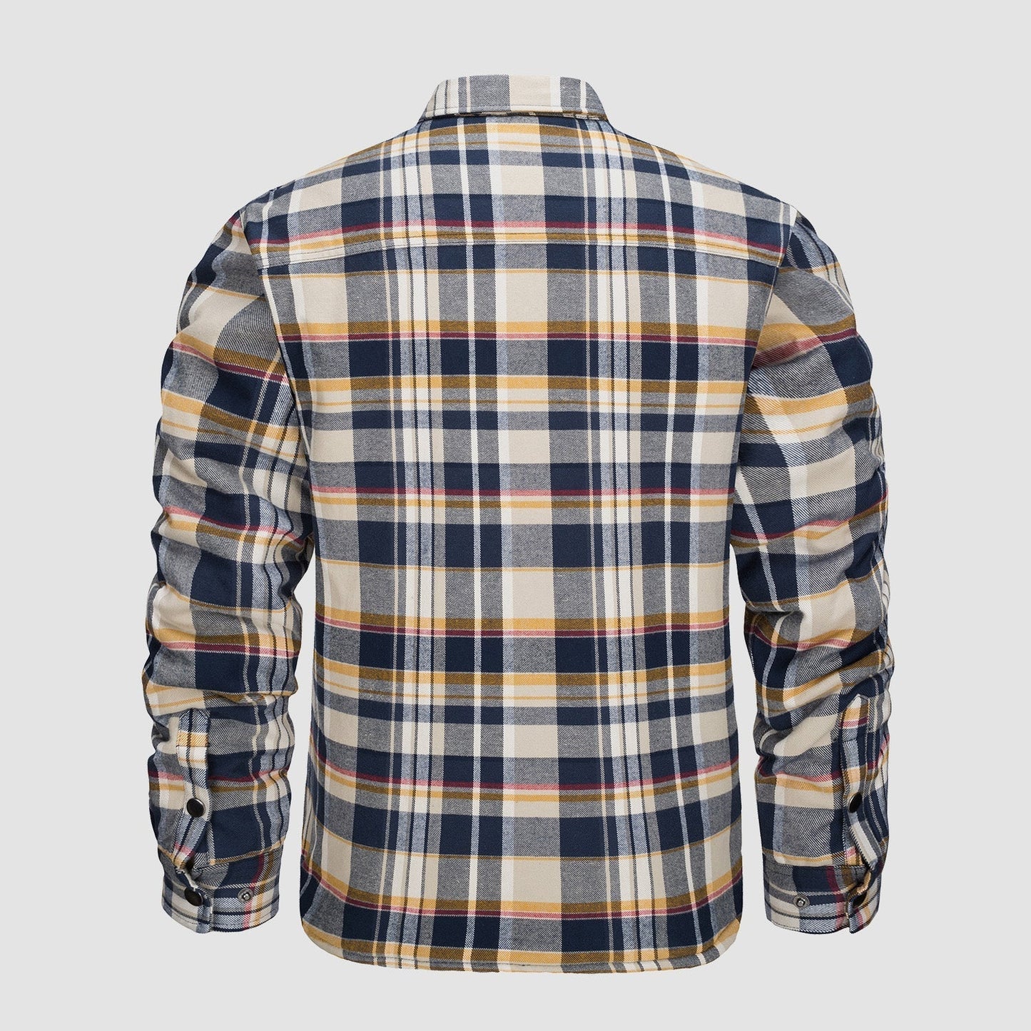 Men's Quilted Flannel Jacket - Warm Winter Padded Shirt