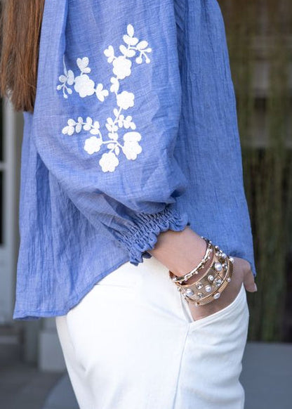 Florence Embroidered Top