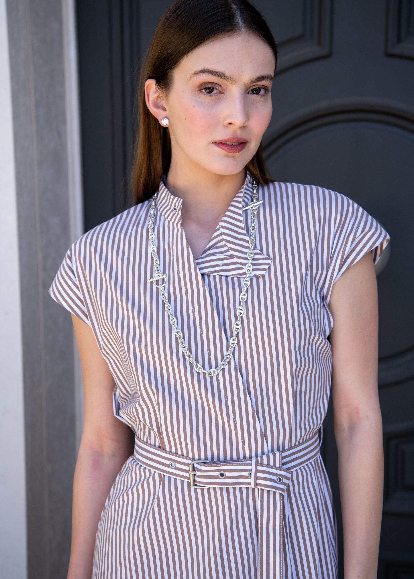 Sienna Striped Midi Dress
